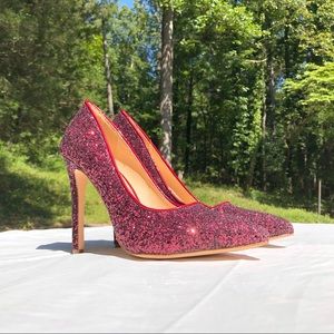 Sparkles Burgundy Heels